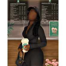Load image into Gallery viewer, STARBUCKS RUN ‘KIM’ CANVAS - Aaronya Paints