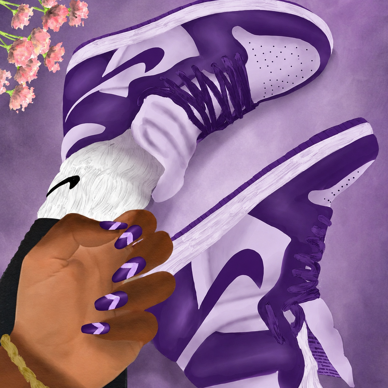NIKE NAILS "Purple"