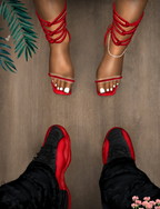 Jordan 12 and Heels "RED"