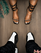 Jordan 12 and Heels "BLACK"