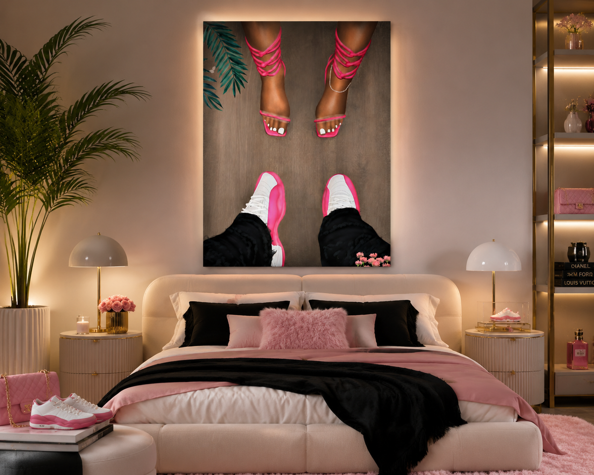 Jordan 12 and Heels "PINK"