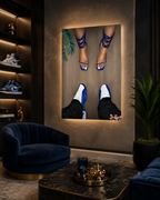 Jordan 12 and Heels "BLUE"