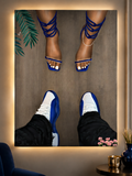 Jordan 12 and Heels "BLUE"