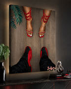 Jordan 12 and Heels "RED"