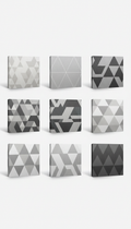 Soft Concrete Geometric Wallpaper Set
