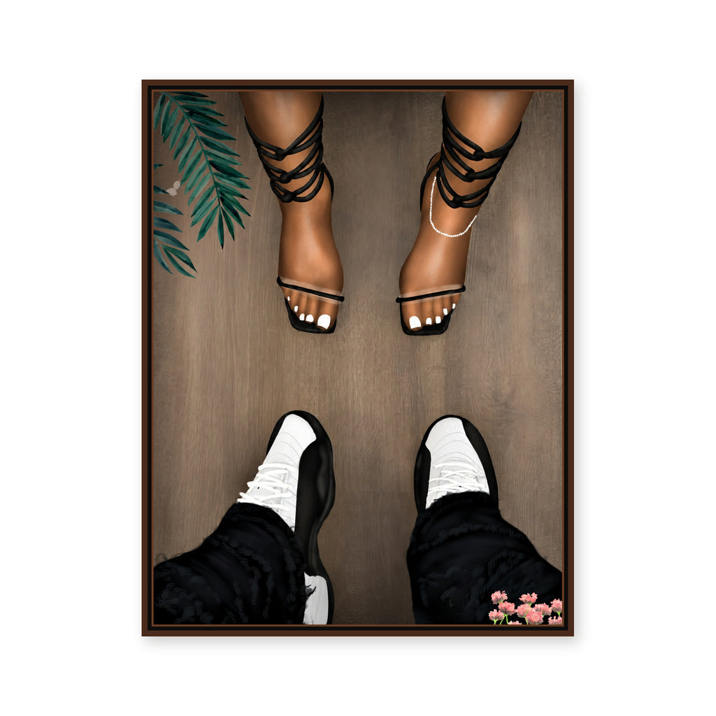 Jordan 12 and Heels "BLACK"