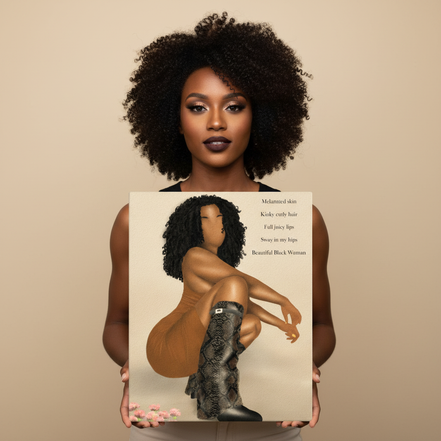 Beautiful Black Woman Canvas