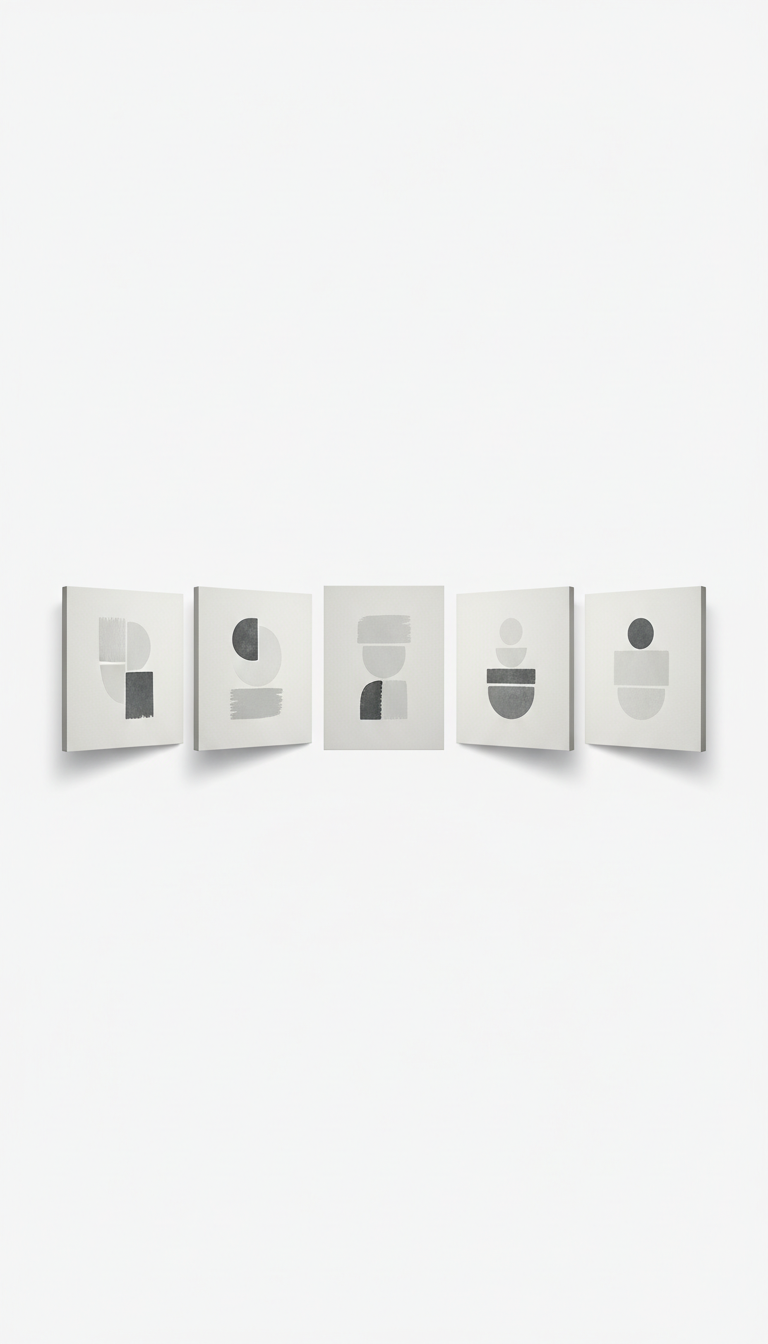 Curated Mist Grey Art Bundle