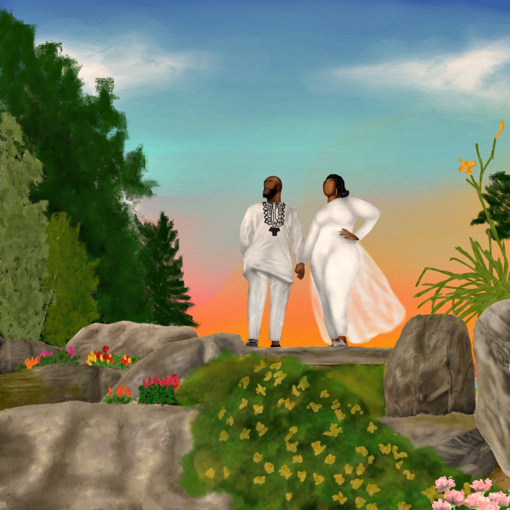 Couple in a scenic landscape by Aaronya