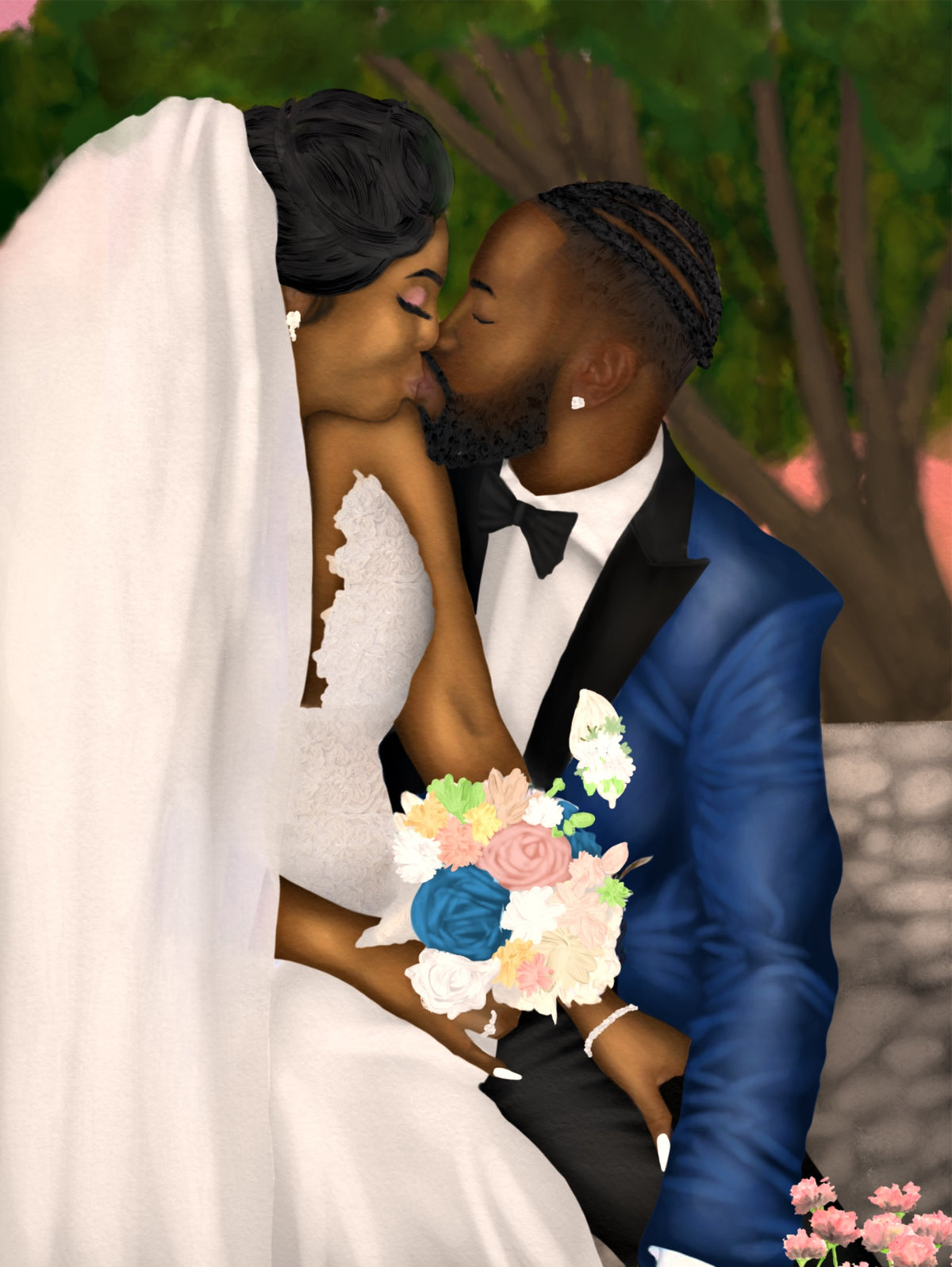 Wedding portrait by Aaronya