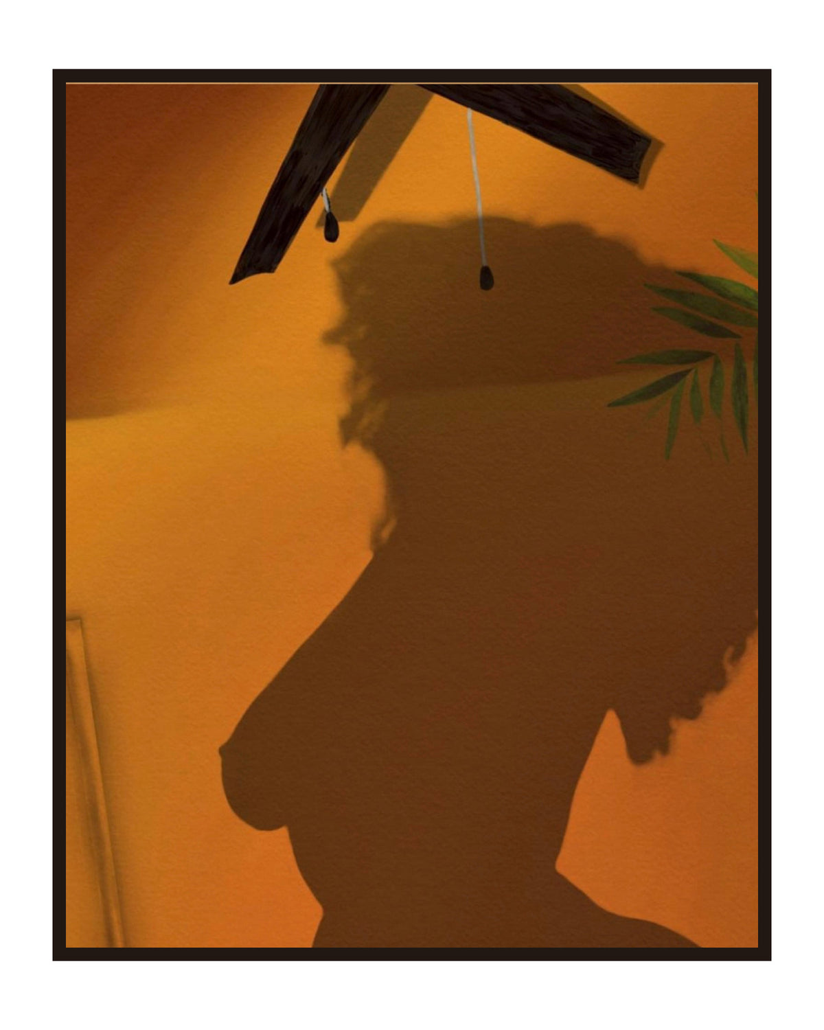 AFTER HOURS Poster in a slim dark frame on a pure white background