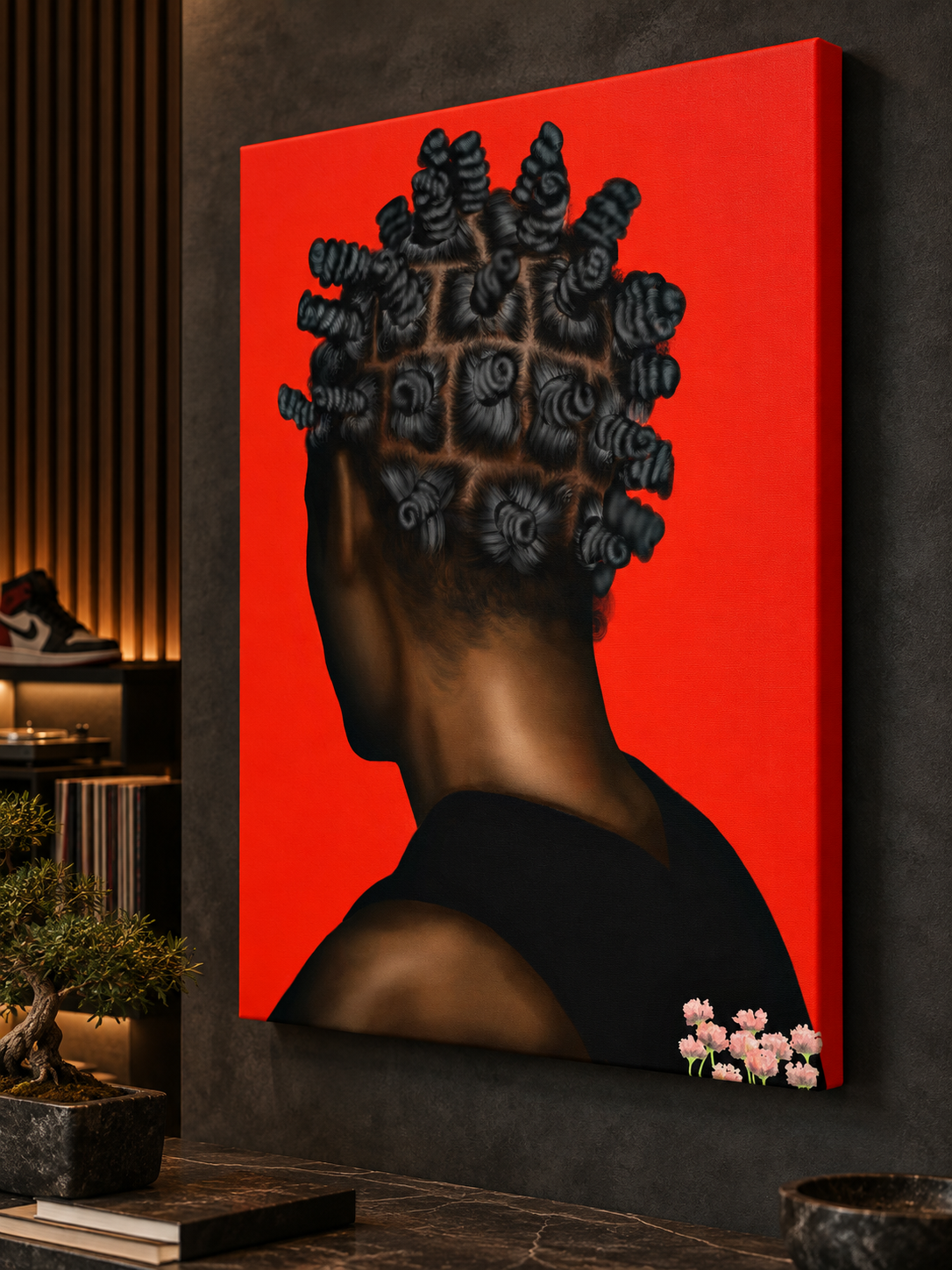 Close-up of BANTU MEN gallery-wrapped canvas