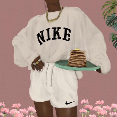 CHOCOLATE NIKE PANCAKES Canvas - Aaronya Paints