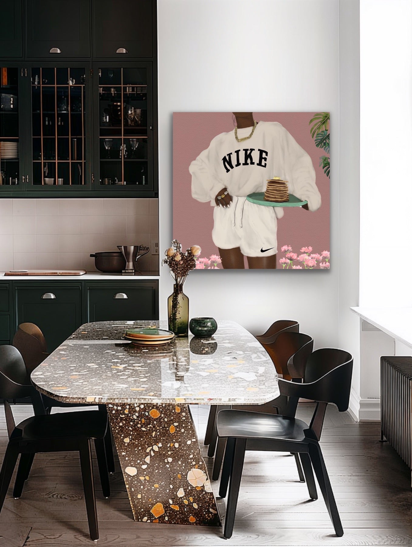 CHOCOLATE NIKE PANCAKES Canvas - Aaronya Paints