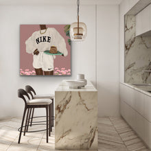 Load image into Gallery viewer, CHOCOLATE NIKE PANCAKES Canvas - Aaronya Paints
