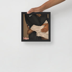 HE GIVES THE BEST HUGS  Framed poster
