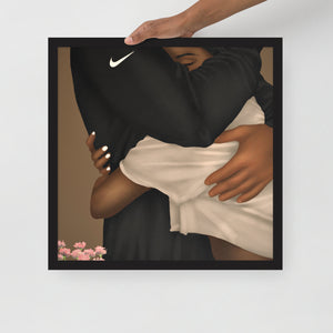 HE GIVES THE BEST HUGS  Framed poster