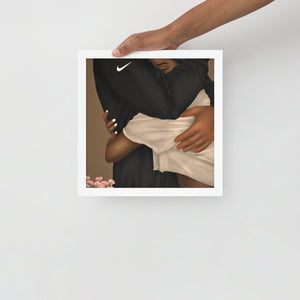 HE GIVES THE BEST HUGS  Framed poster