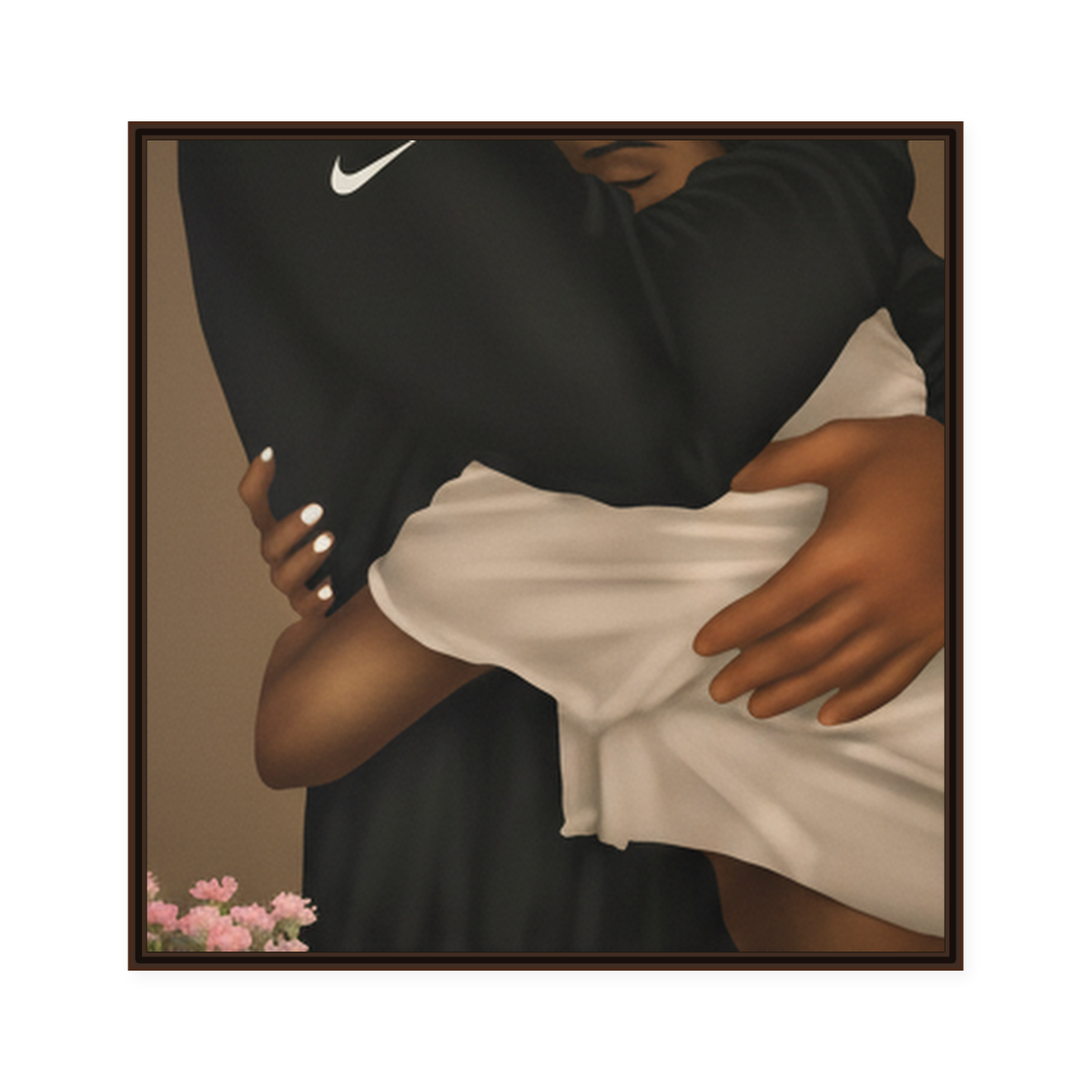 HE GIVES THE BEST HUGS framed wall art