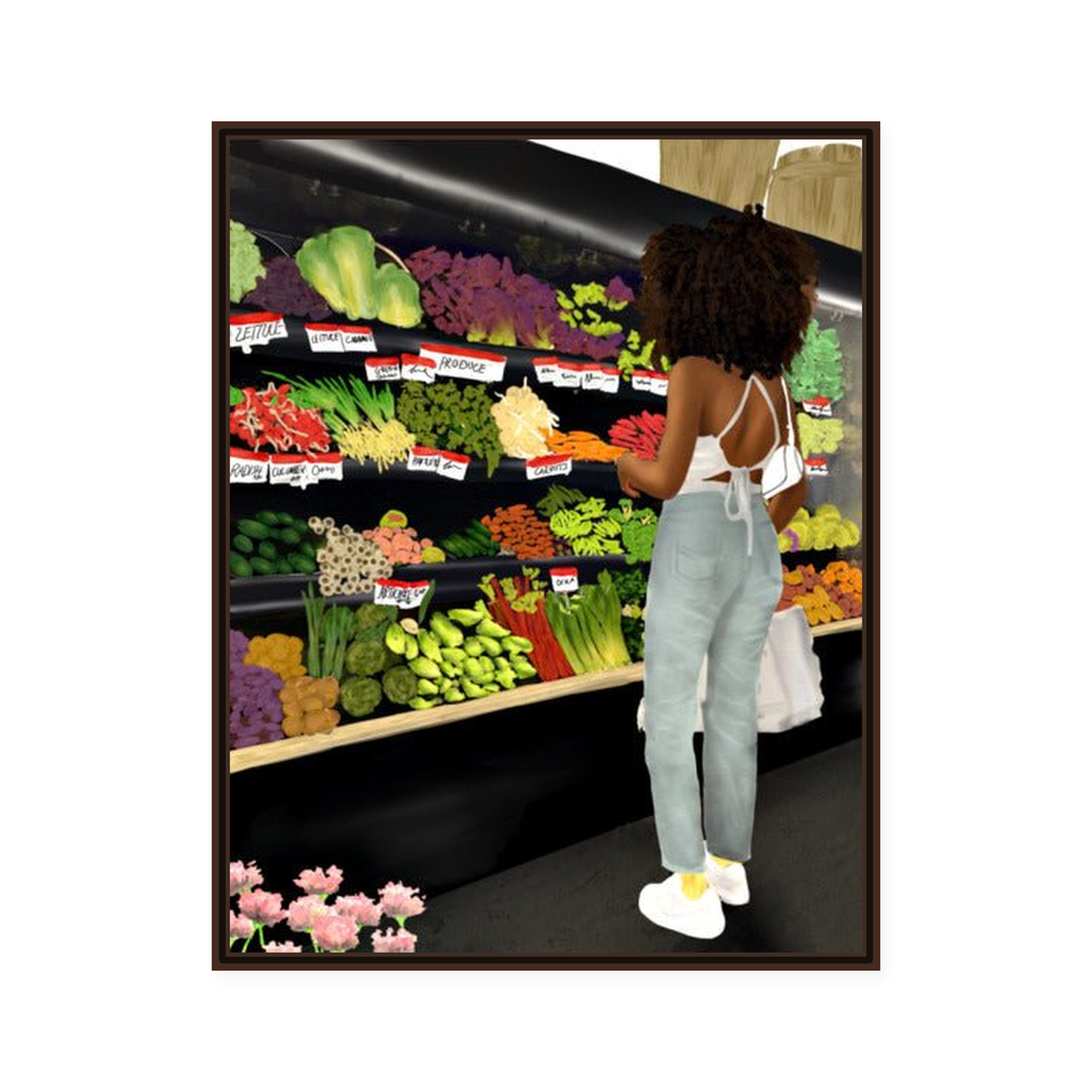 MARKET RUN framed wall art