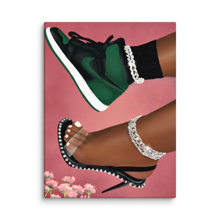 She Can Do Both Canvas - Aaronya Paints