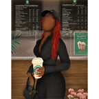 STARBUCKS RUN ‘VANESSA’ CANVAS - Aaronya Paints