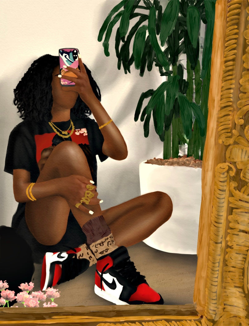 That Girl in The Mirror digital download - Aaronya Paints