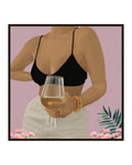 Unwine Poster in a slim dark frame on a pure white background