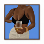 Unwine Chocolate Blue framed display