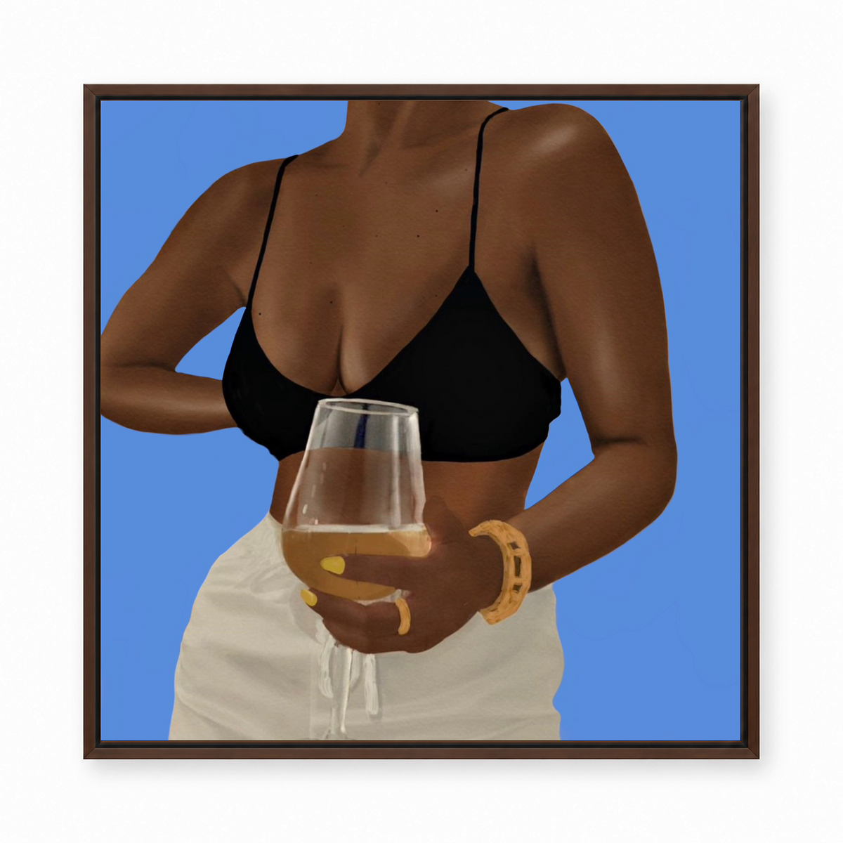 Unwine Chocolate Blue framed display