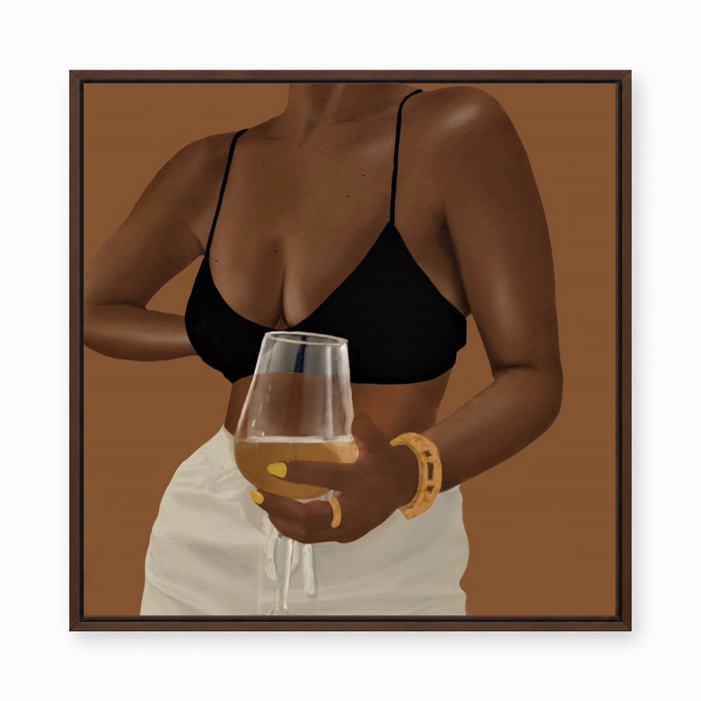Unwine Chocolate Brown framed display