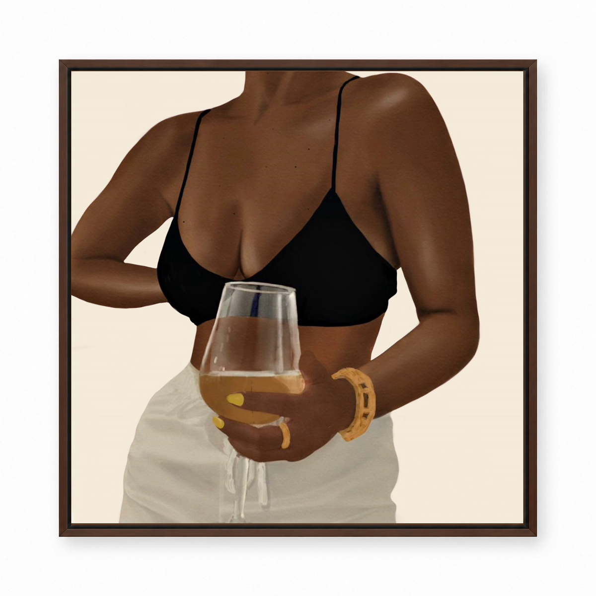 Unwine Chocolate Cream framed display