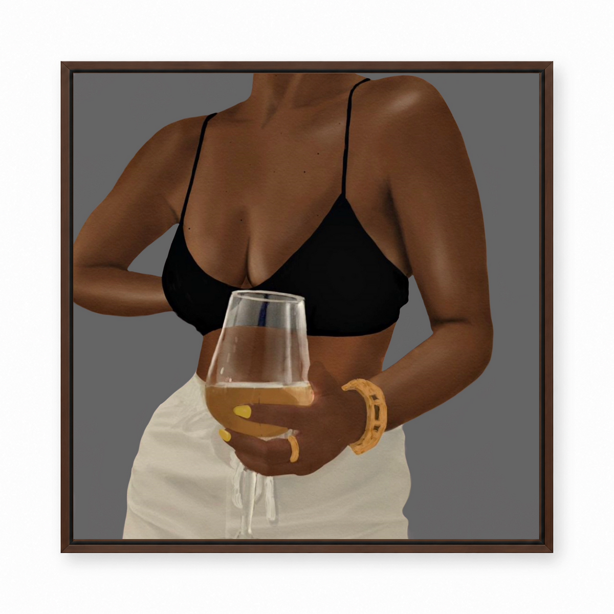 Unwine Chocolate Gray framed display