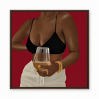 Unwine Chocolate Red framed display