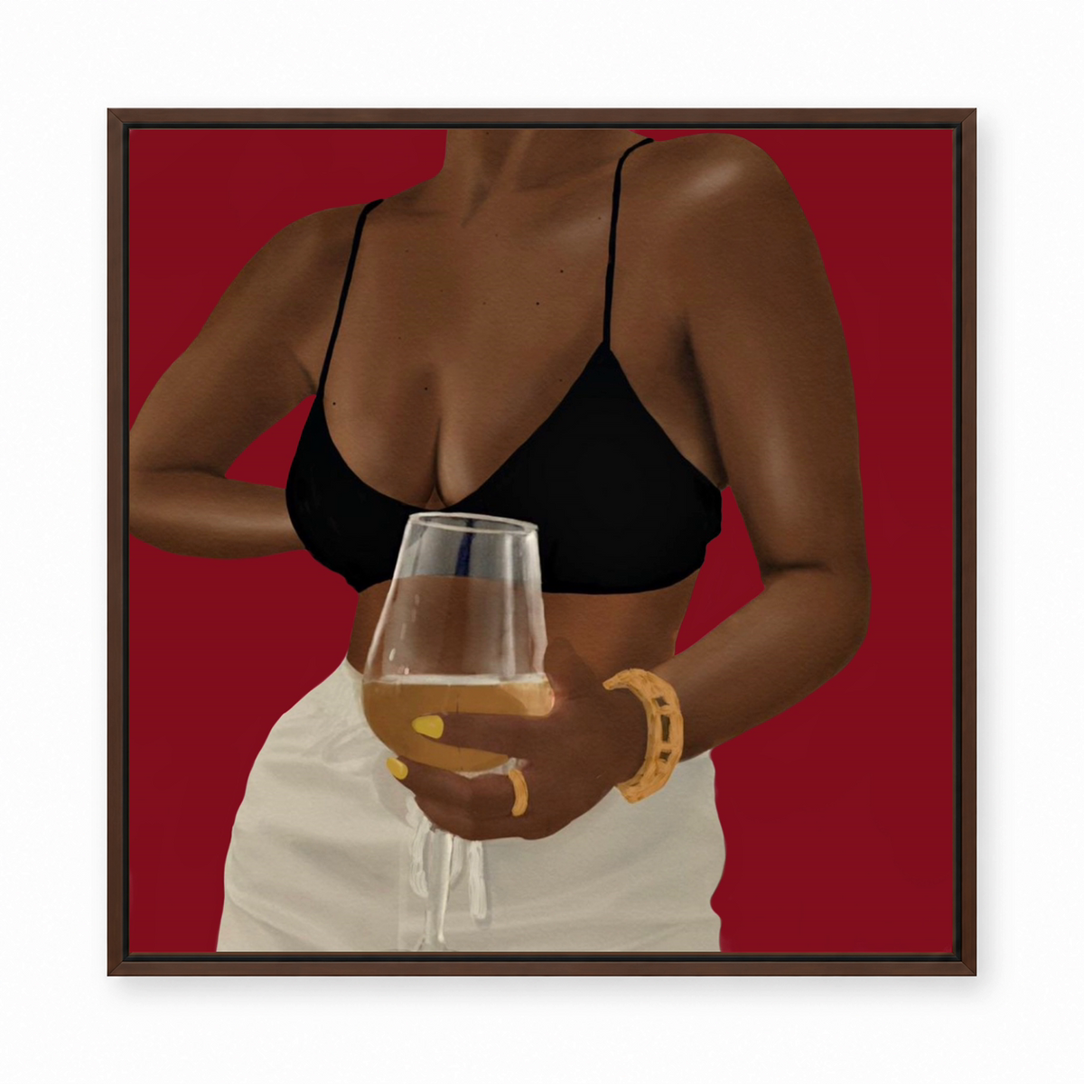 Unwine Chocolate Red framed display