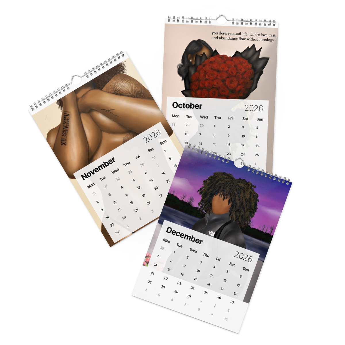 Aaronya Paints Wall calendar (2026) artwork by Aaronya Paints