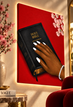 Woman of Faith frameless canvas detail angle