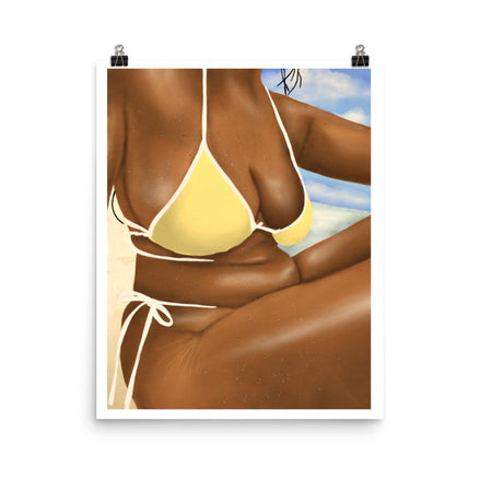BEACH GIRL Poster - Aaronya Paints