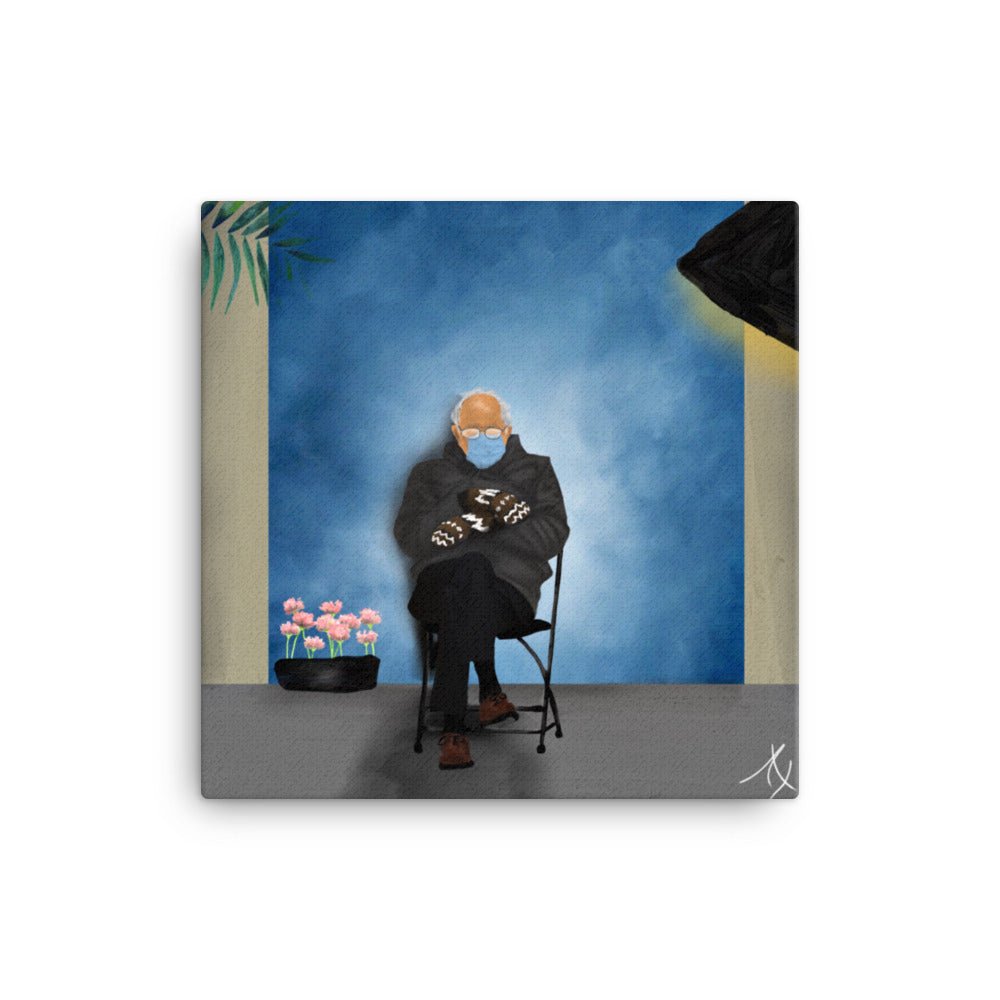 Bernie Breaks The 4th Wall Canvas - Aaronya Paints