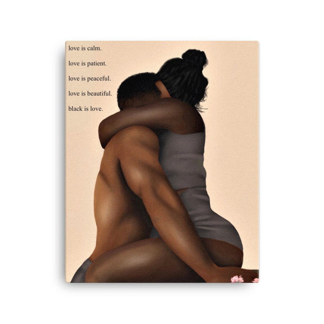 BLACK IS LOVE Canvas - Aaronya Paints