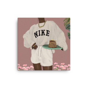 CHOCOLATE NIKE PANCAKES Canvas - Aaronya Paints