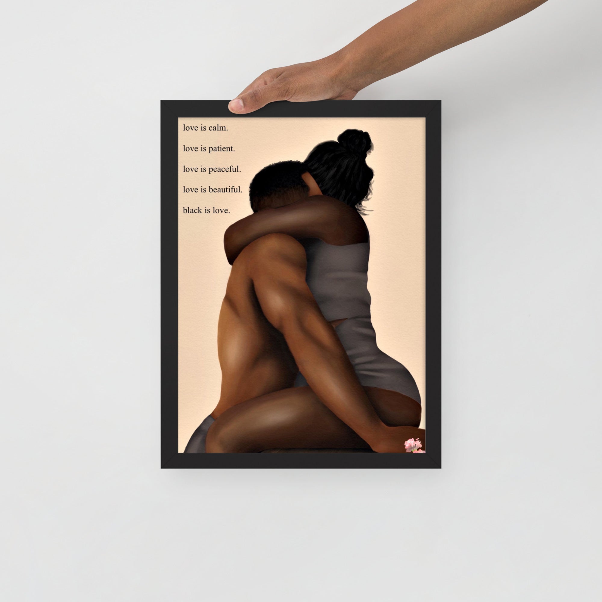 BLACK IS LOVE Framed poster