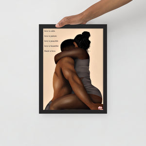BLACK IS LOVE Framed poster