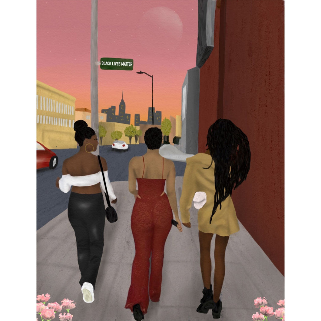 Girls Night Poster - Aaronya Paints
