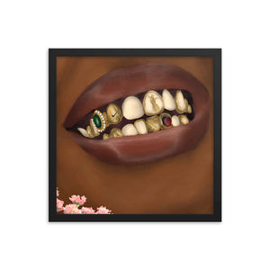 LIPS Framed poster