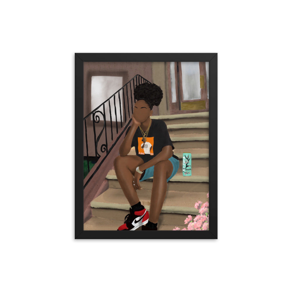 Summer In Brooklyn Framed poster
