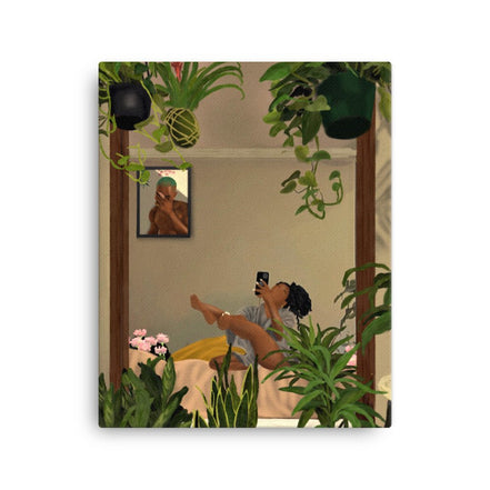 Plants Are Friends Canvas - Aaronya Paints