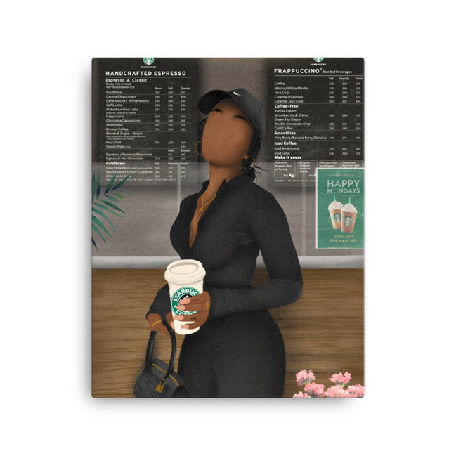 STARBUCKS RUN Canvas - Aaronya Paints